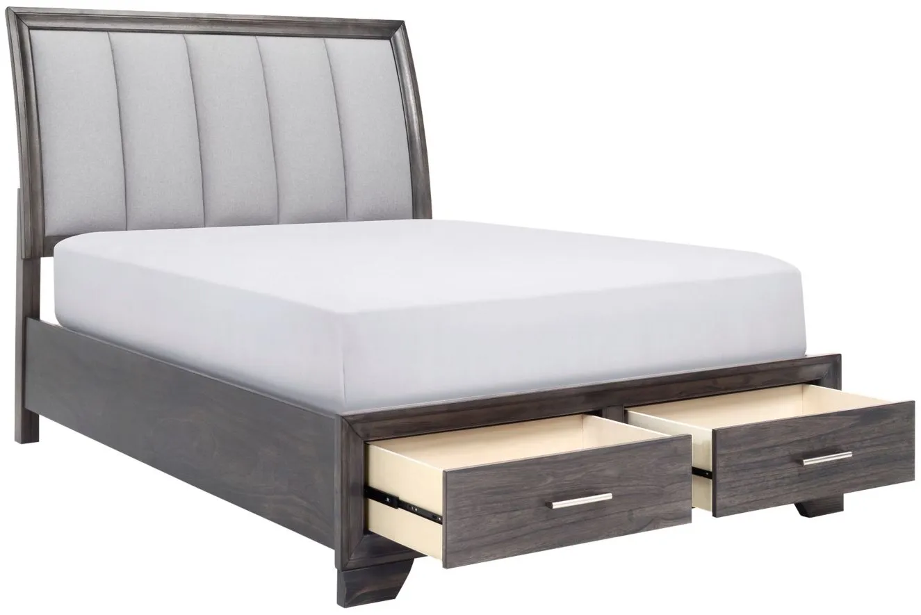 Wegner Storage Bed in Gray by Crown Mark