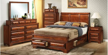 Sarasota Storage Bed in Light Cherry by Glory Furniture