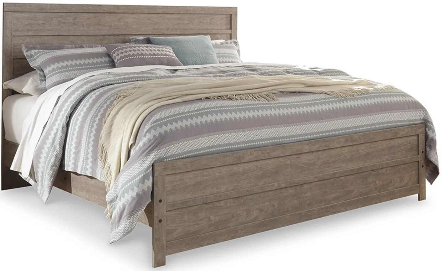 Culverbach King Panel Bed in Gray by Ashley Furniture