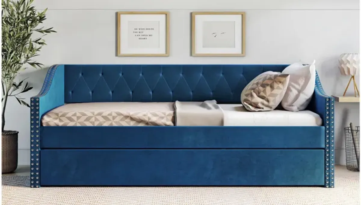 Dexter Velour Daybed with Trundle Set