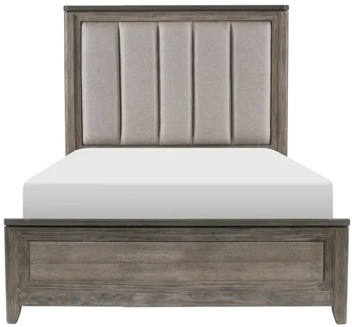 Beddington Queen Bed in 2-Tone Finish (Gray and Oak) by Homelegance