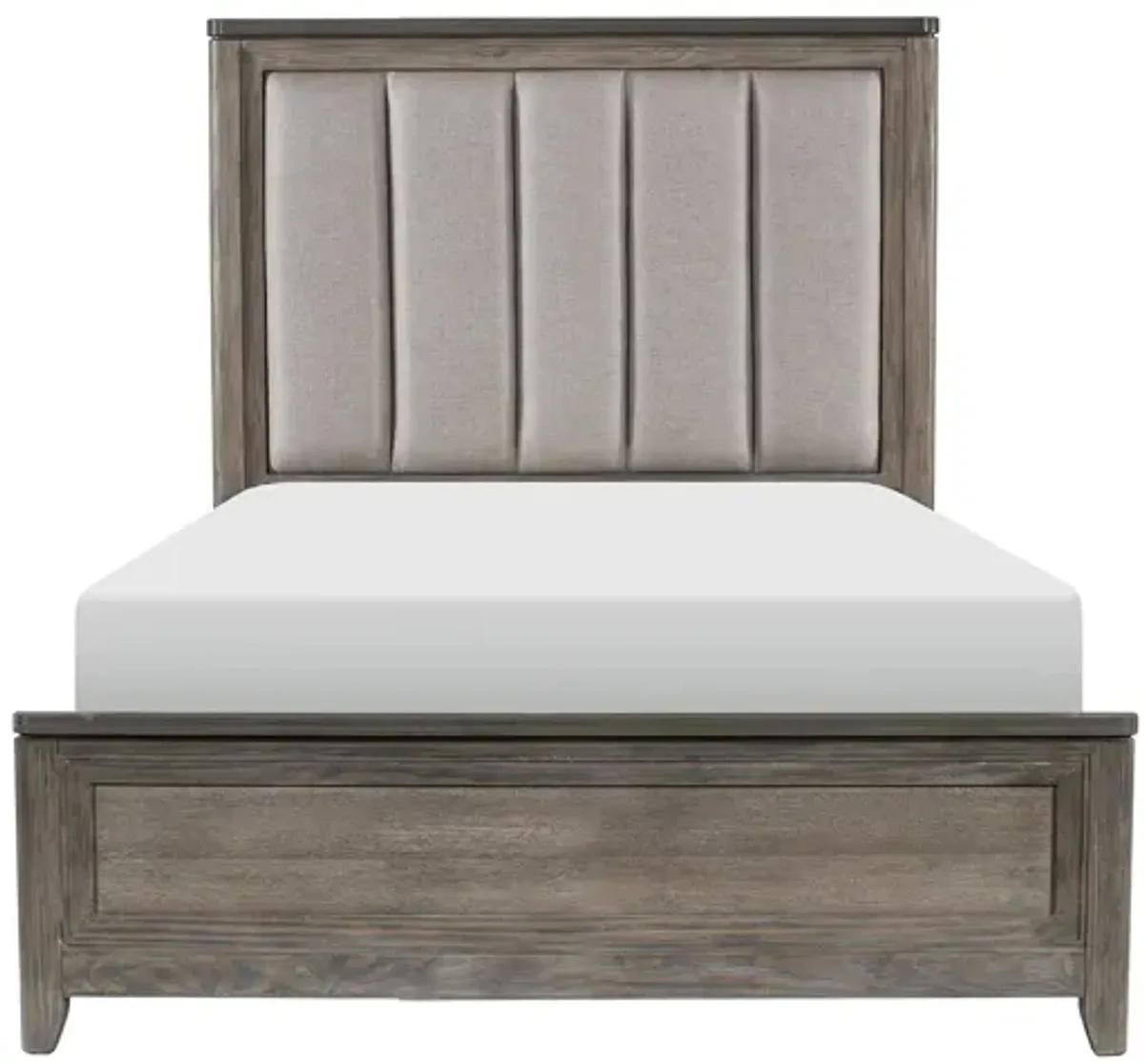 Beddington Queen Bed in 2-Tone Finish (Gray and Oak) by Homelegance