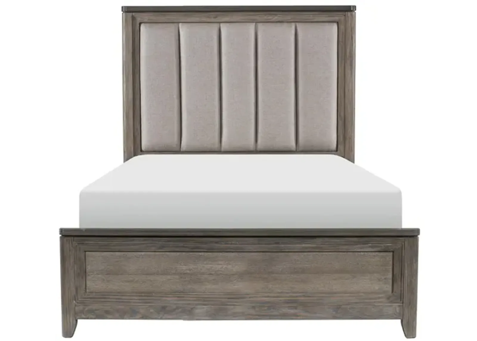 Beddington Queen Bed in 2-Tone Finish (Gray and Oak) by Homelegance