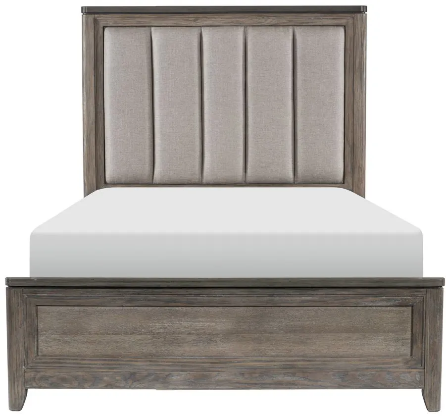 Beddington Queen Bed in 2-Tone Finish (Gray and Oak) by Homelegance
