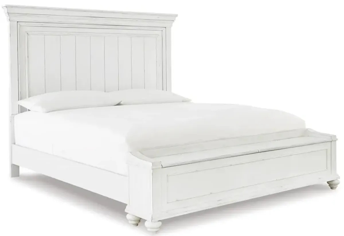 Kanwyn Panel Bed with Storage Bench