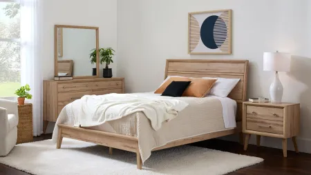 Kai Bed in Natural Oak by Bellanest