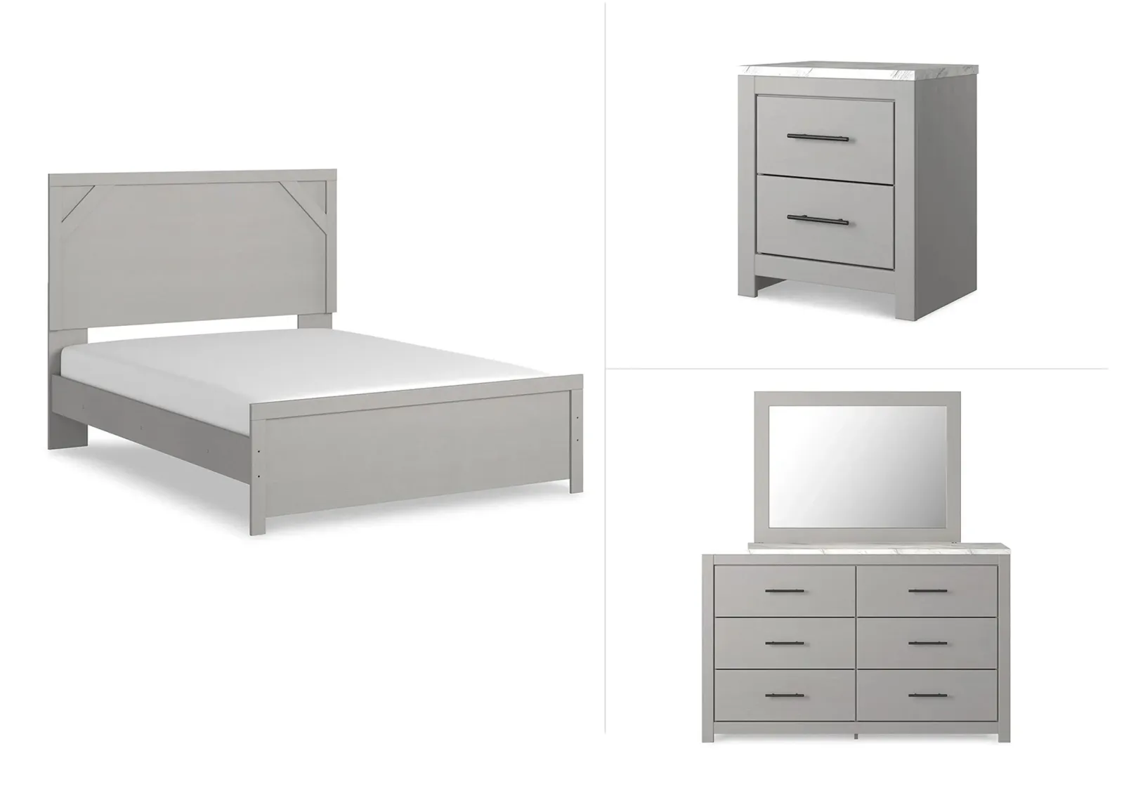 Cottonburg 4-pc. Bedroom Set in Light Gray/White by Ashley Furniture