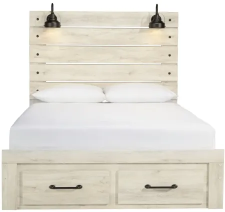 Luna Storage Bed in Whitewash by Ashley Furniture