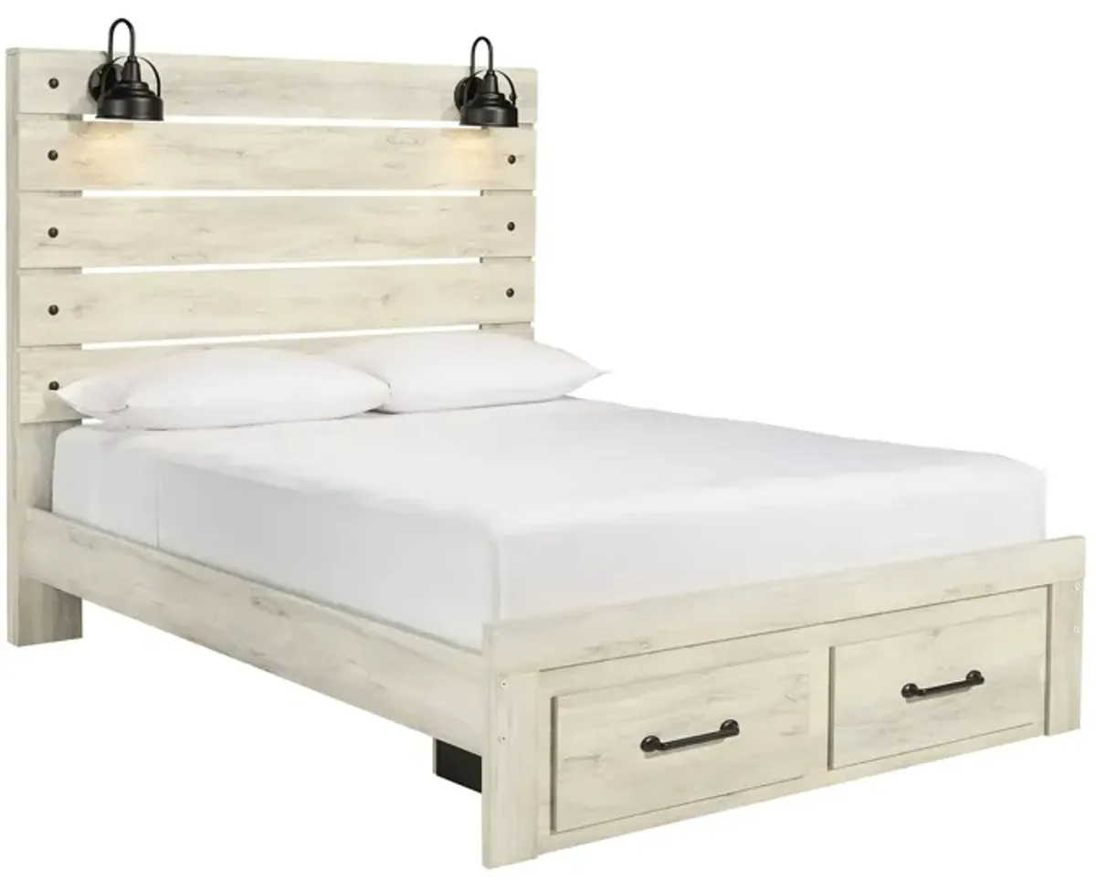 Luna Storage Bed in Whitewash by Ashley Furniture