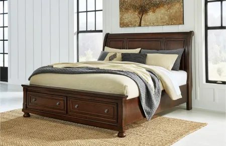Porter Sleigh Storage Bed in Rustic Brown by Ashley Furniture