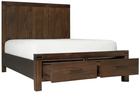 Gannon Platform Storage Bed in brown by Hillsdale Furniture