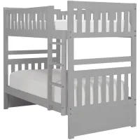 Belisar Twin-Over-Twin Bunk Bed in Grey by Bellanest