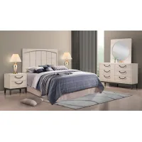 Veda 4-pc. Bedroom in Off-White by Crown Mark