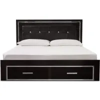 Kaydell King Panel Bed with Storage in Black by Ashley Furniture