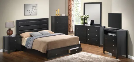 Burlington King Storage Bed in Black by Glory Furniture