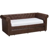 Mabelle Daybed with Trundle in Brown by Wholesale Interiors