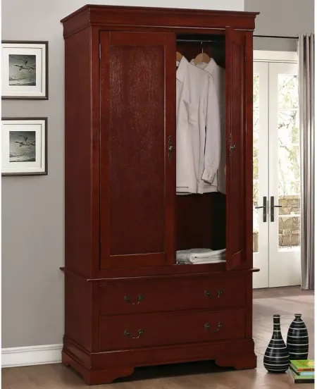 Rossie Armoire in Cherry by Glory Furniture