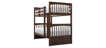 Jordan Twin-Over-Twin Bunk Bed in Chocolate by Hillsdale Furniture