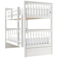 Jordan Twin-Over-Twin Bunk Bed in White by Hillsdale Furniture