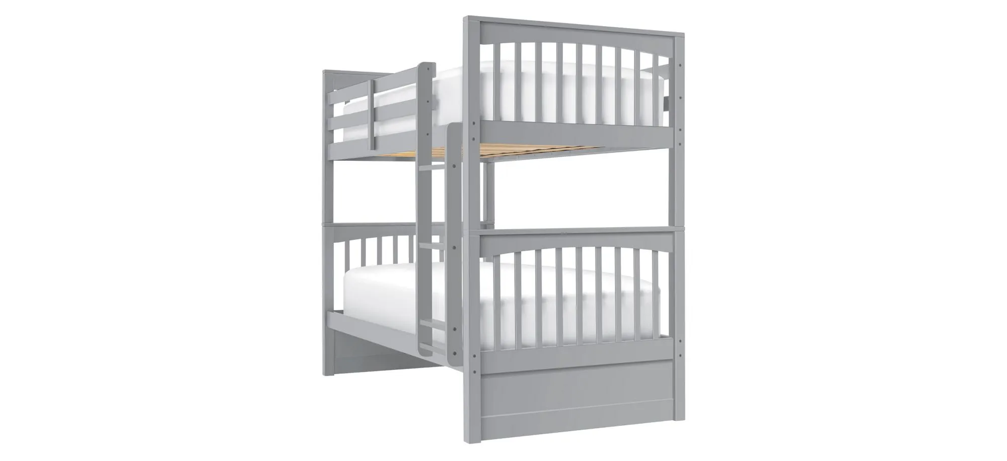 Jordan Twin-Over-Twin Bunk Bed in Gray by Hillsdale Furniture