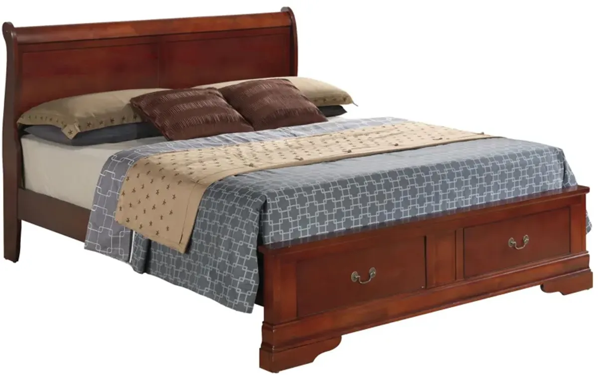 Rossie Storage Bed in Cherry by Glory Furniture