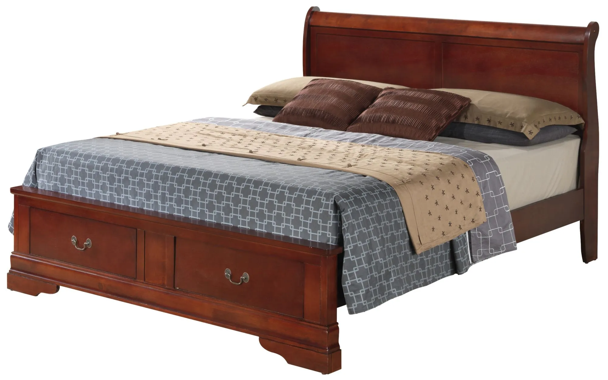 Rossie Storage Bed in Cherry by Glory Furniture