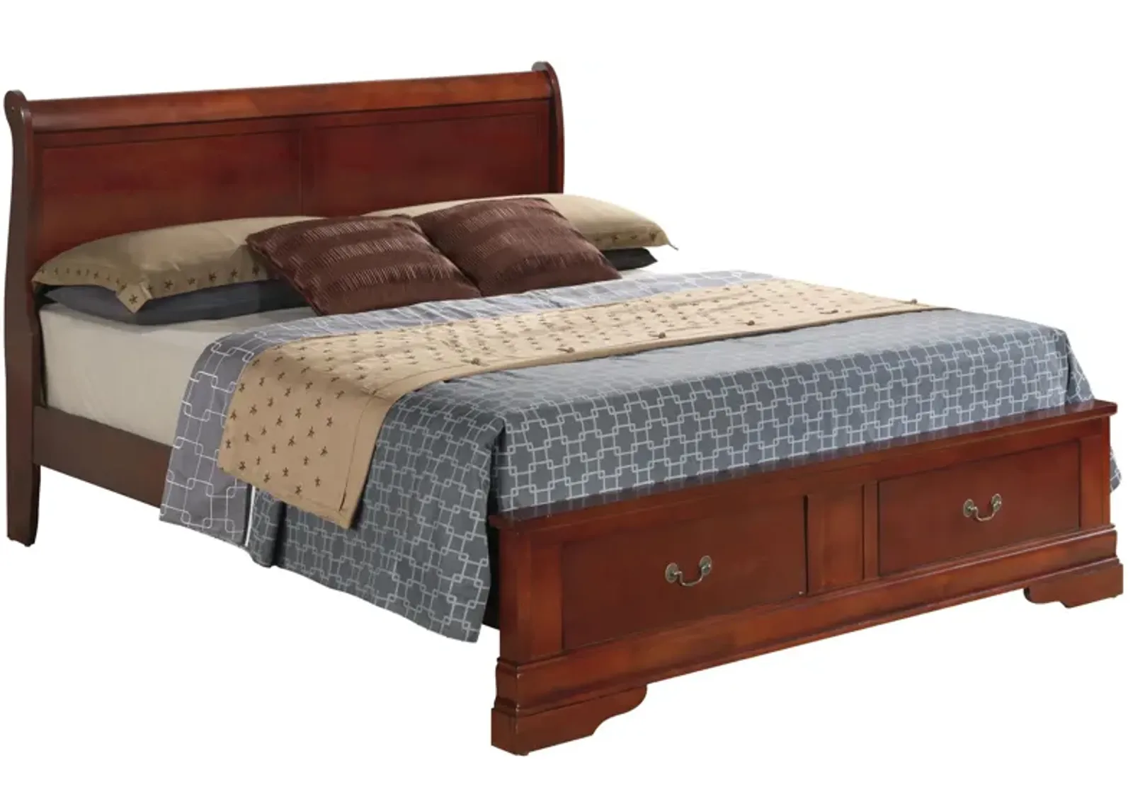 Rossie Storage Bed in Cherry by Glory Furniture