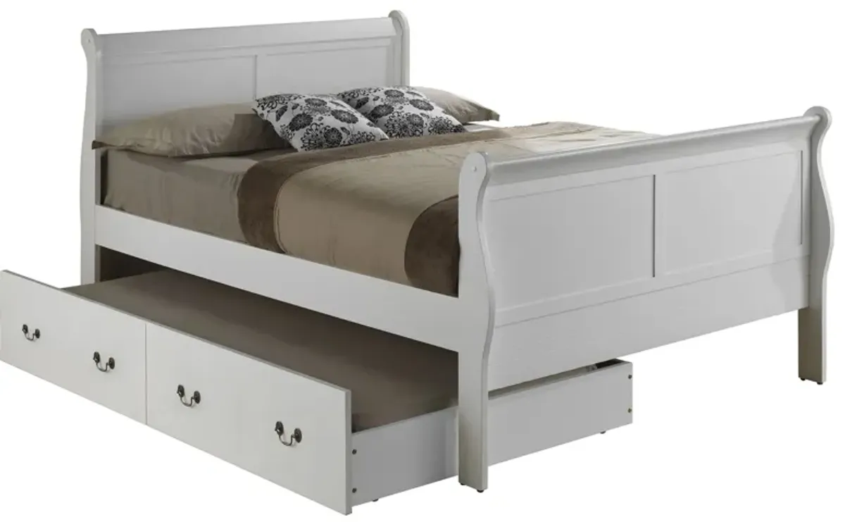 Rossie Trundle Bed in White by Glory Furniture