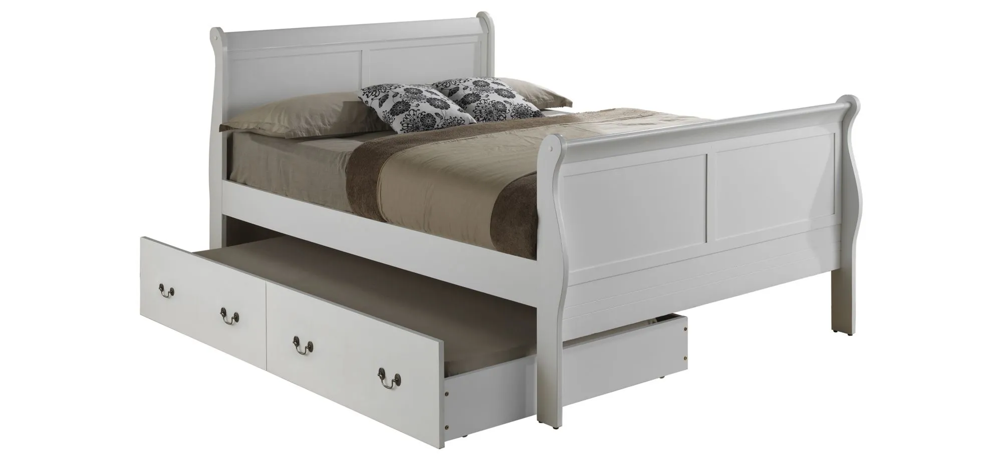 Rossie Trundle Bed in White by Glory Furniture