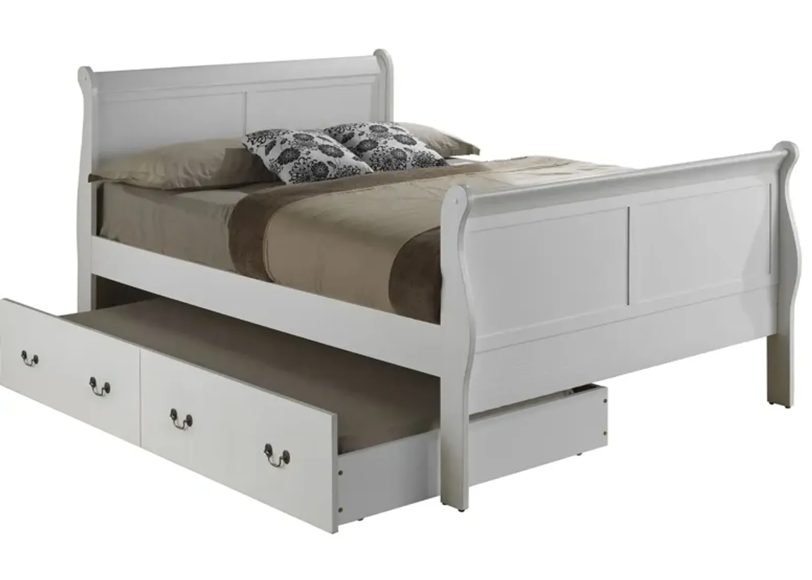 Rossie Trundle Bed in White by Glory Furniture