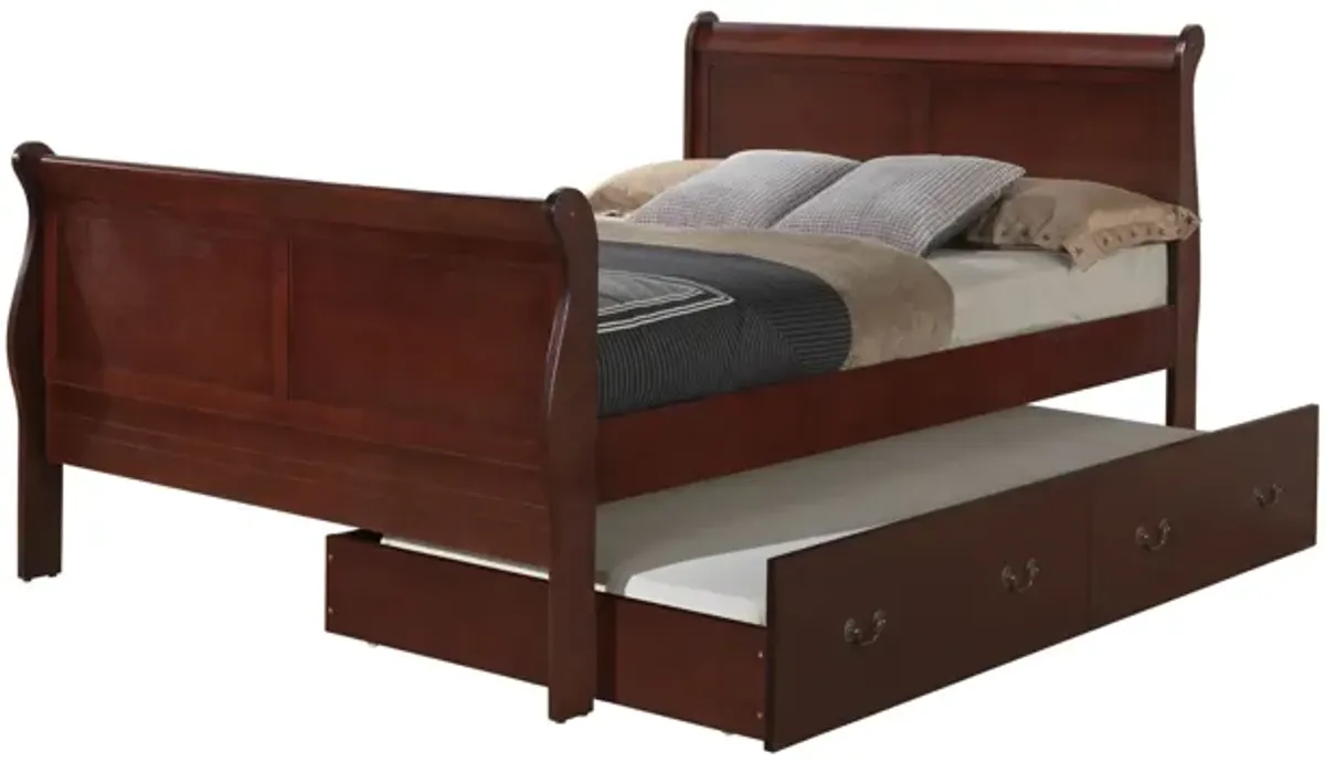 Rossie Trundle Bed in Cherry by Glory Furniture