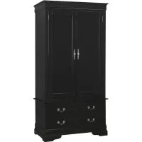Rossie Armoire in Black by Glory Furniture