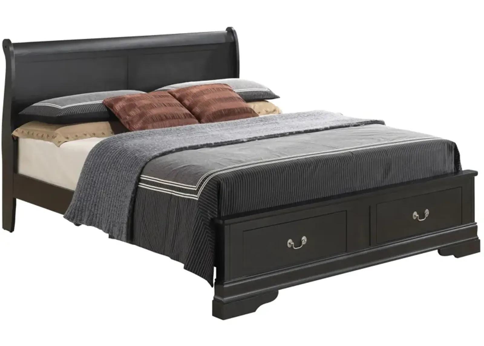 Rossie Storage Bed in Black by Glory Furniture