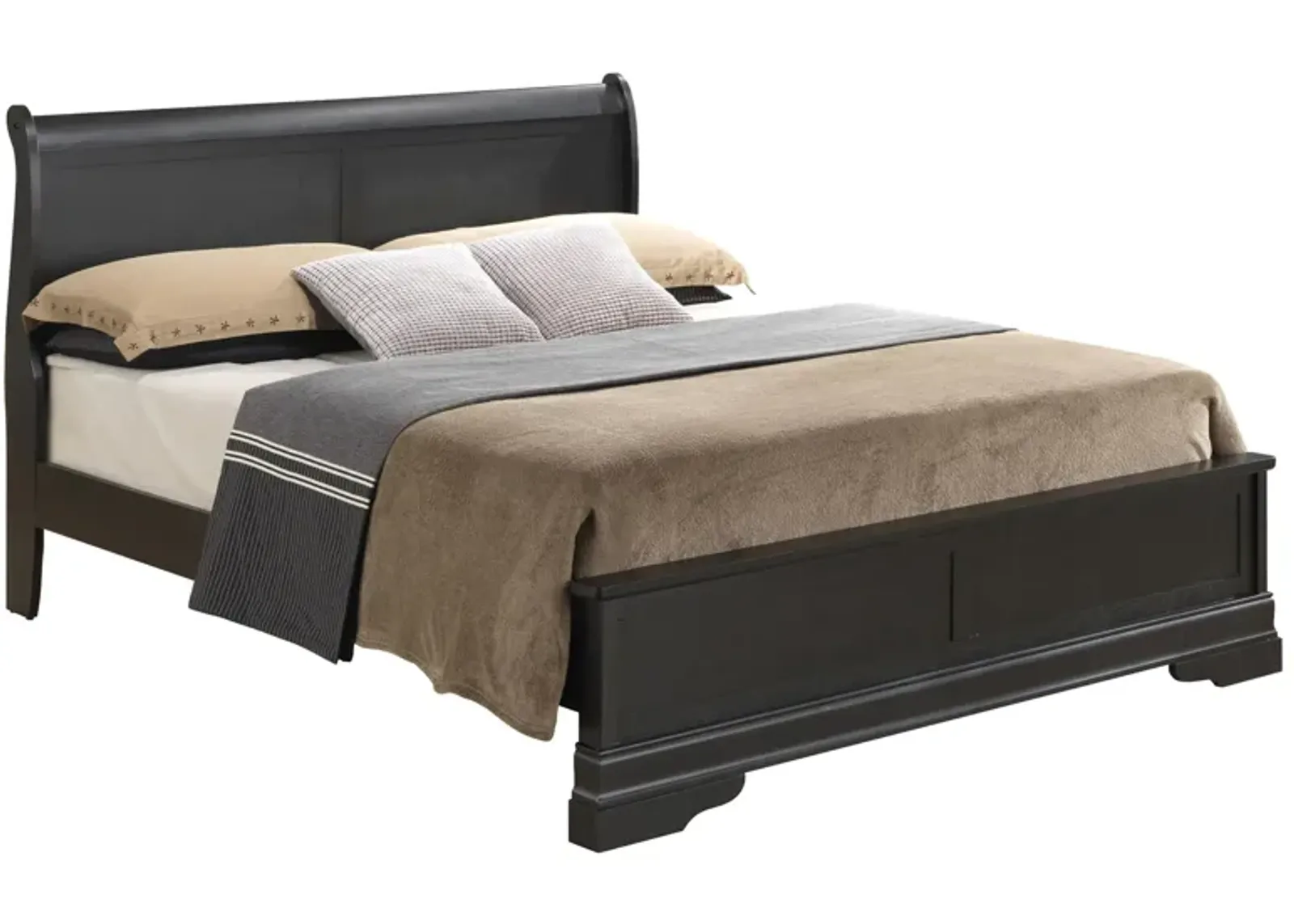 Rossie Panel Bed in Black by Glory Furniture