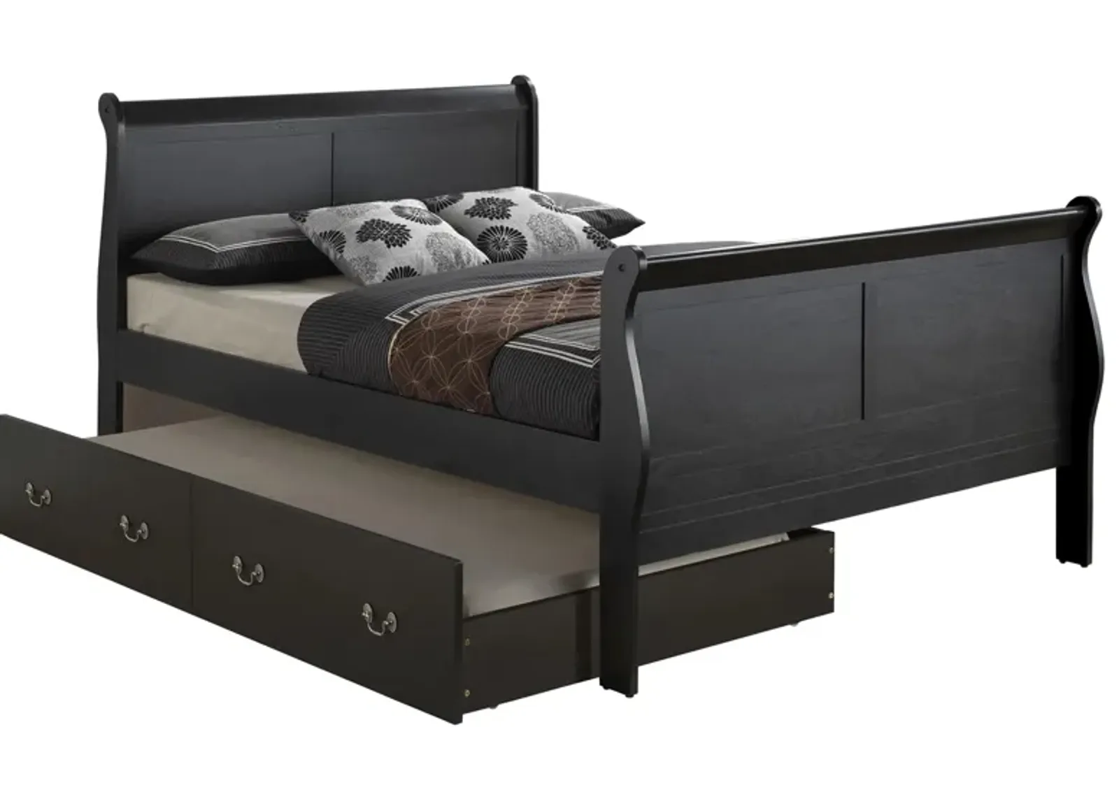 Rossie Trundle Bed in Black by Glory Furniture