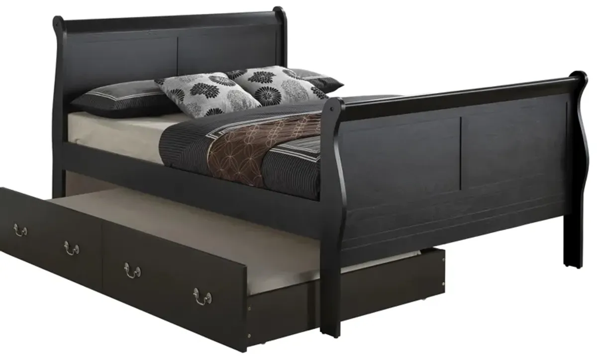 Rossie Trundle Bed in Black by Glory Furniture