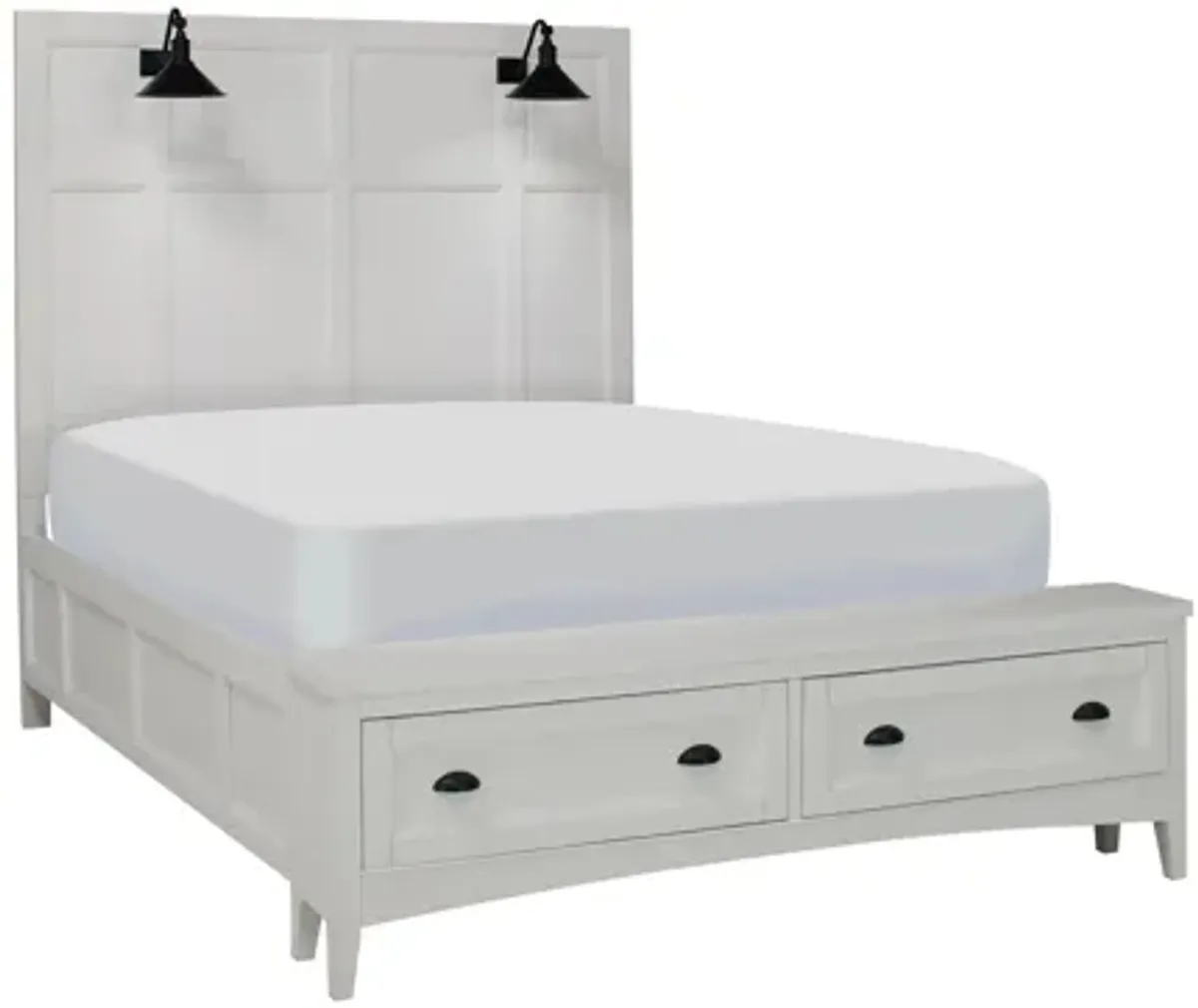 Ivy Ridge Platform Storage Bed w/ Lamps