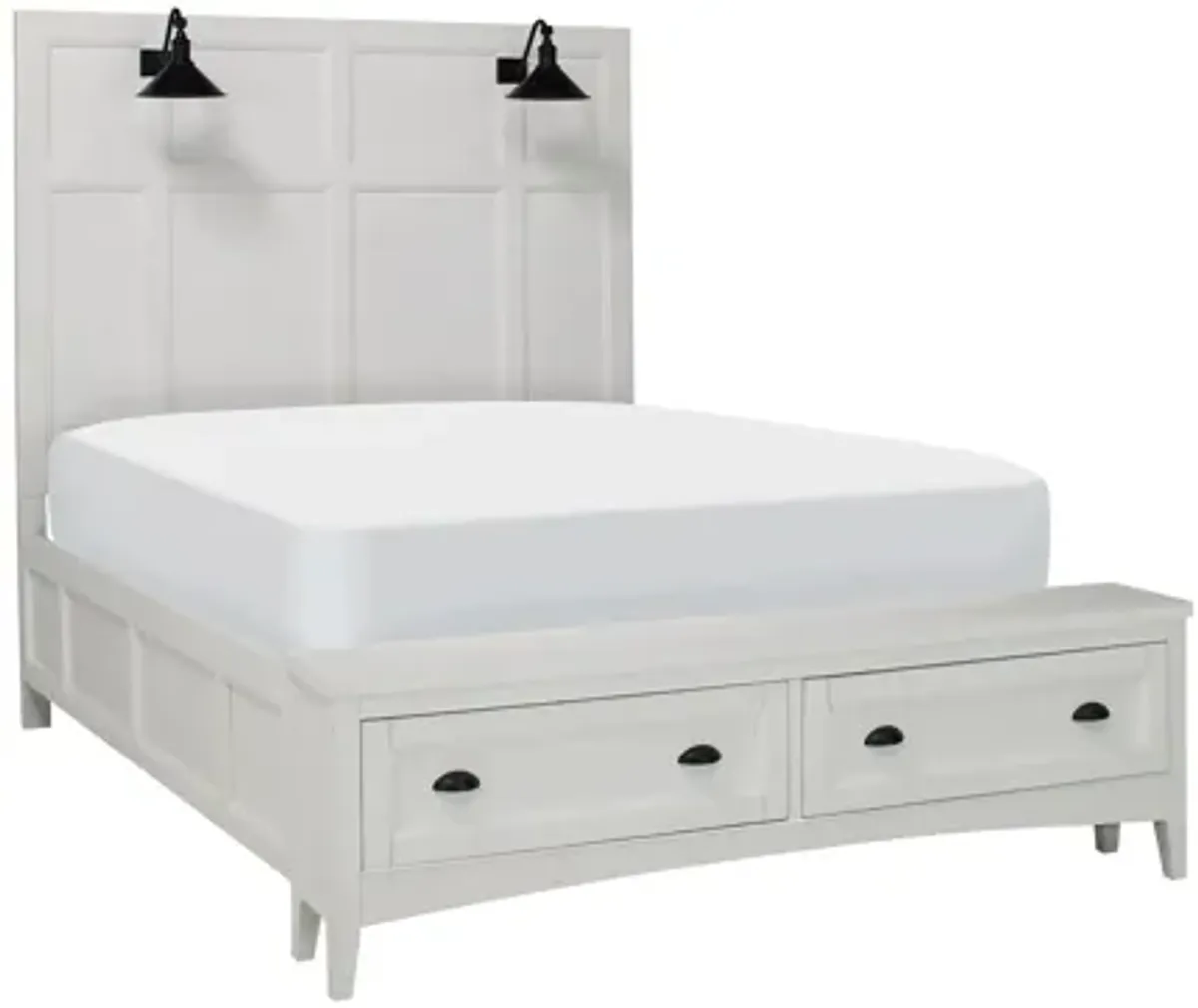 Ivy Ridge Platform Storage Bed w/ Lamps