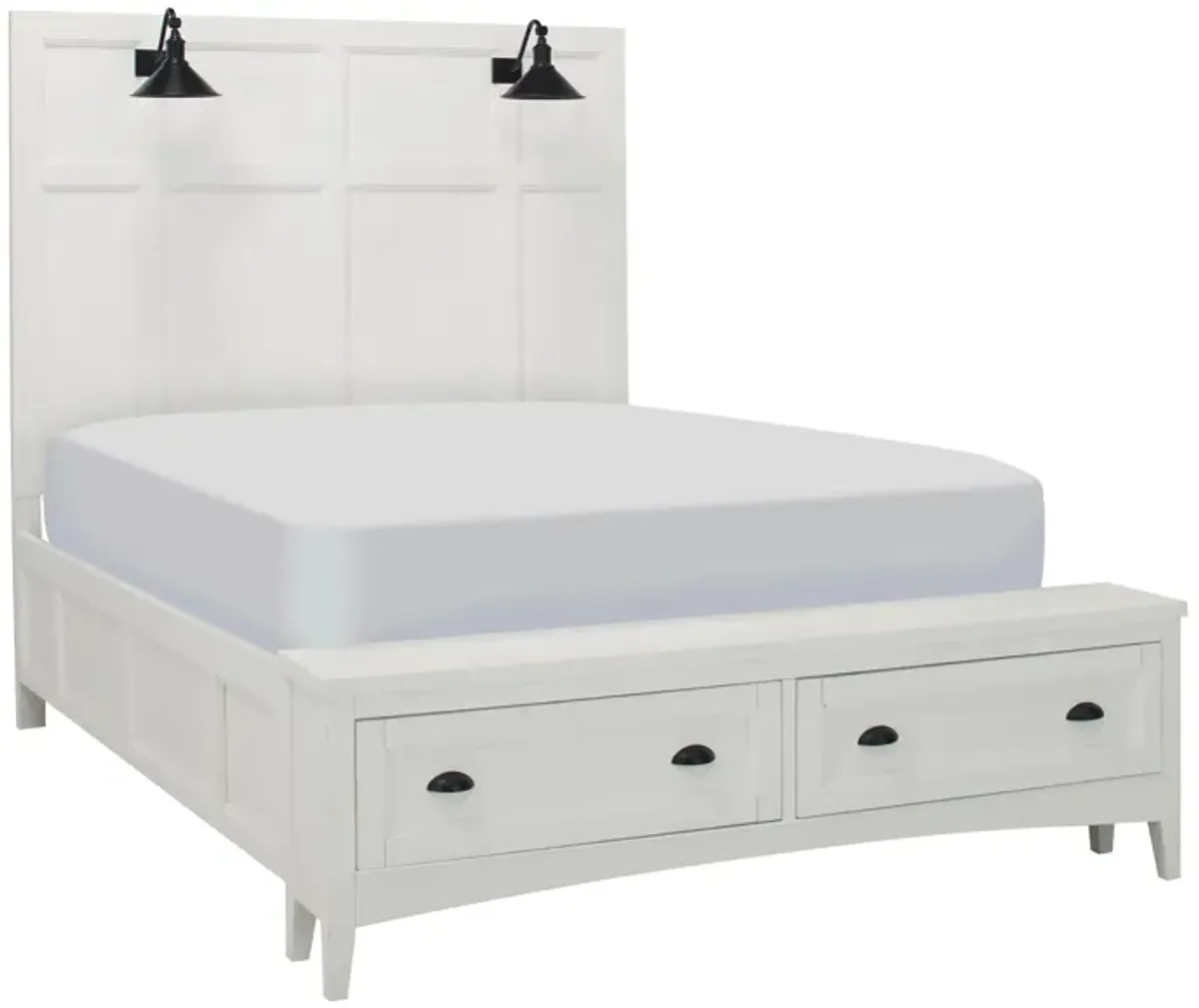 Ivy Ridge Platform Storage Bed w/ Lamps