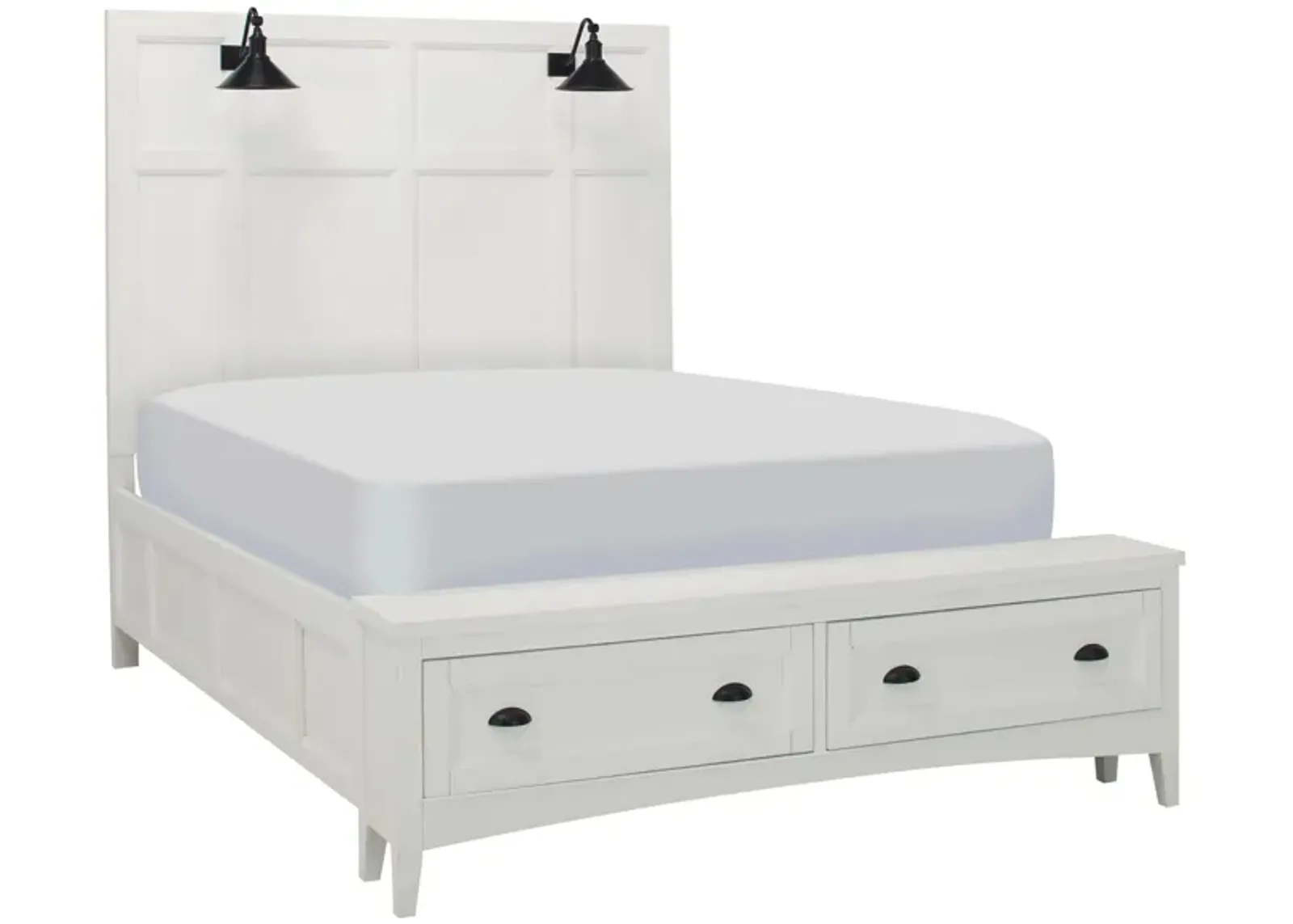 Ivy Ridge Platform Storage Bed in Chalk White by Magnussen Home