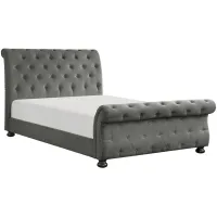 Sanders Upholstered Bed in Dark Gray by Homelegance