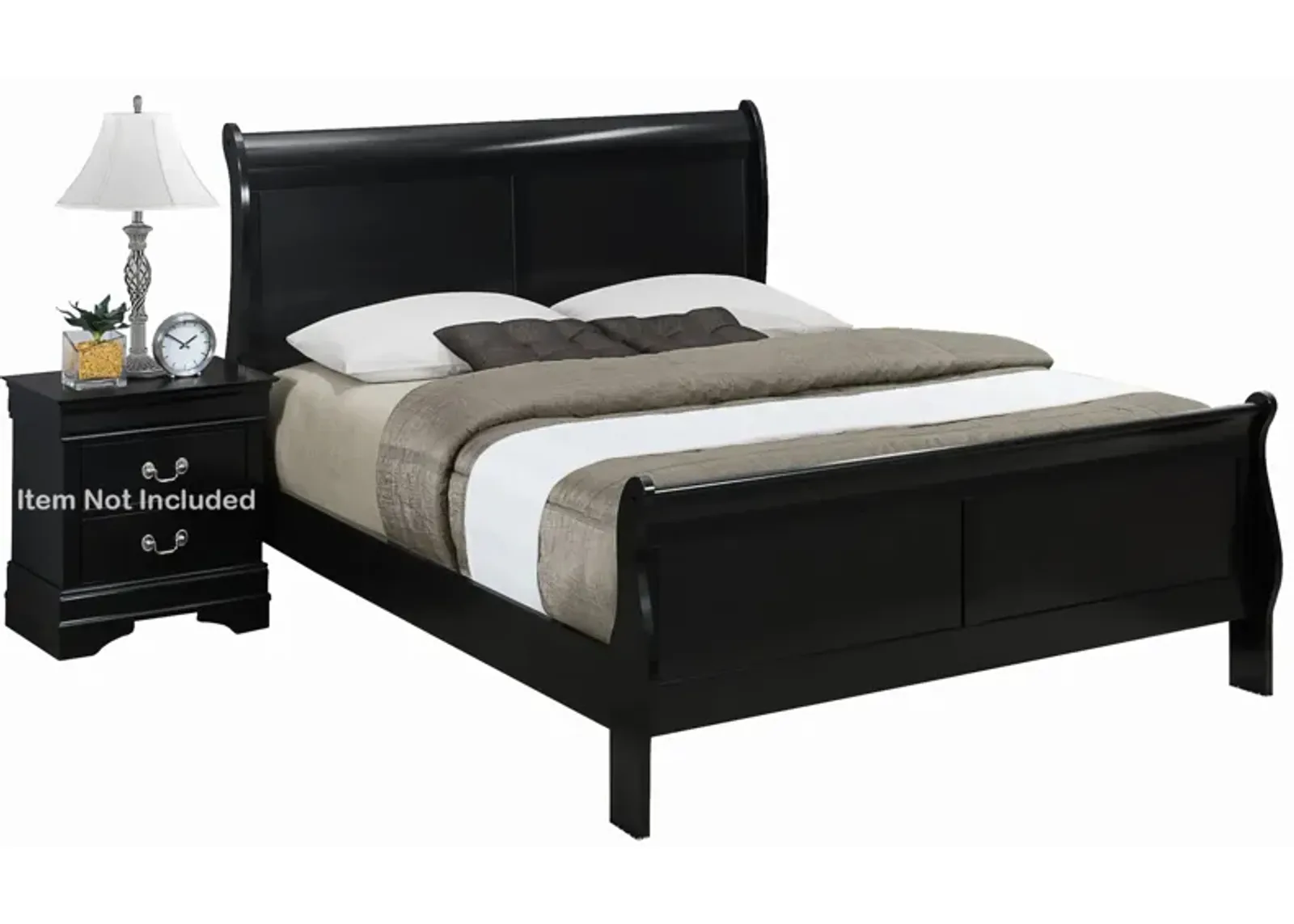 Louis Phillip Bed in Black by Crown Mark