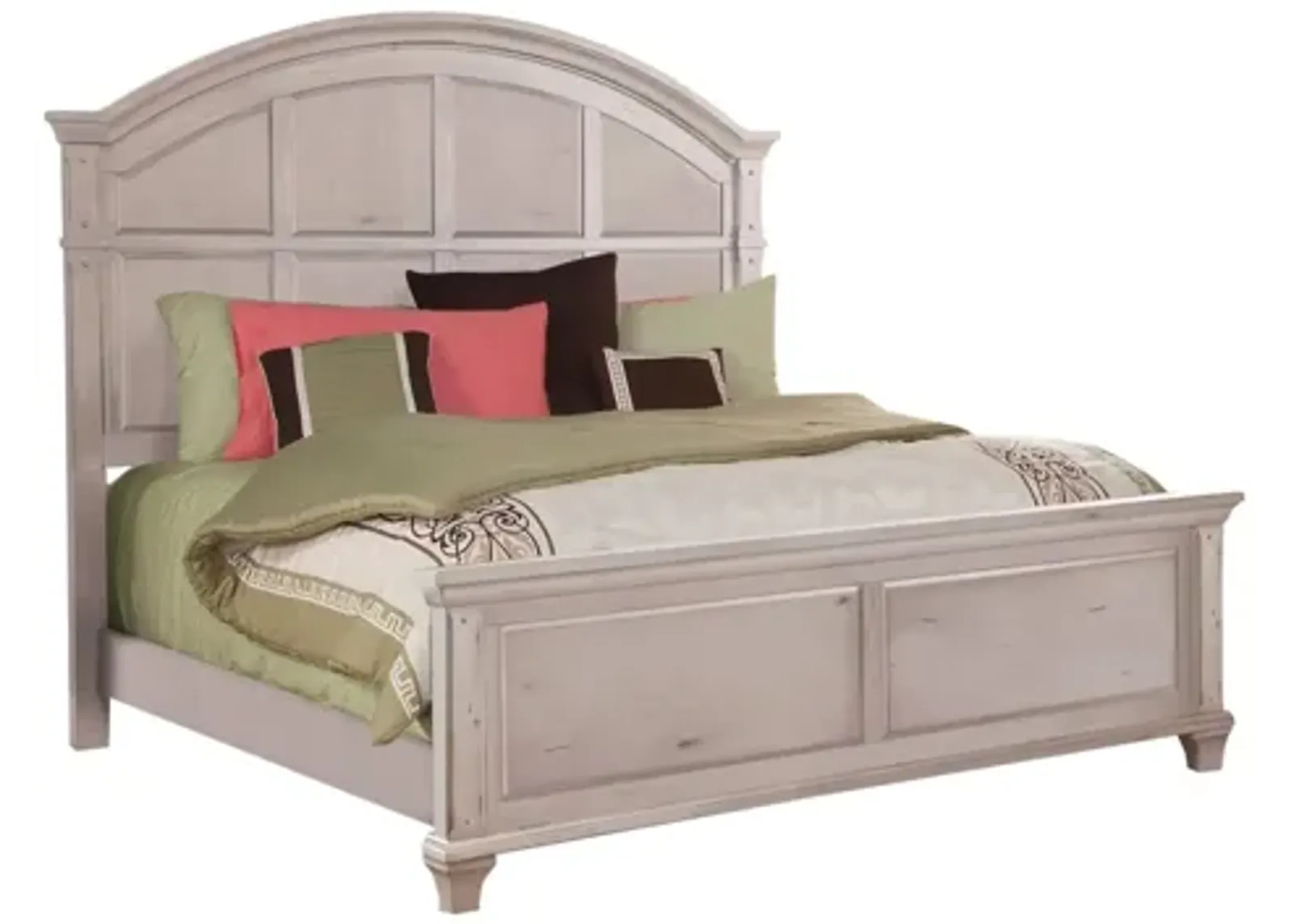 Sedona King Panel Bed in White by American Woodcrafters