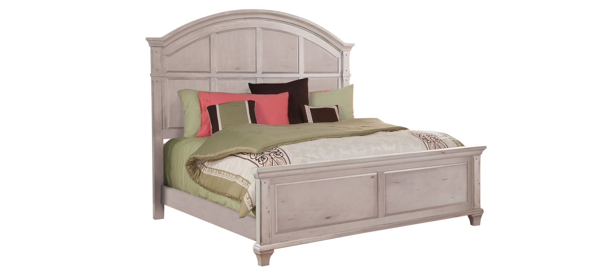 Sedona Queen Panel Bed in White by American Woodcrafters
