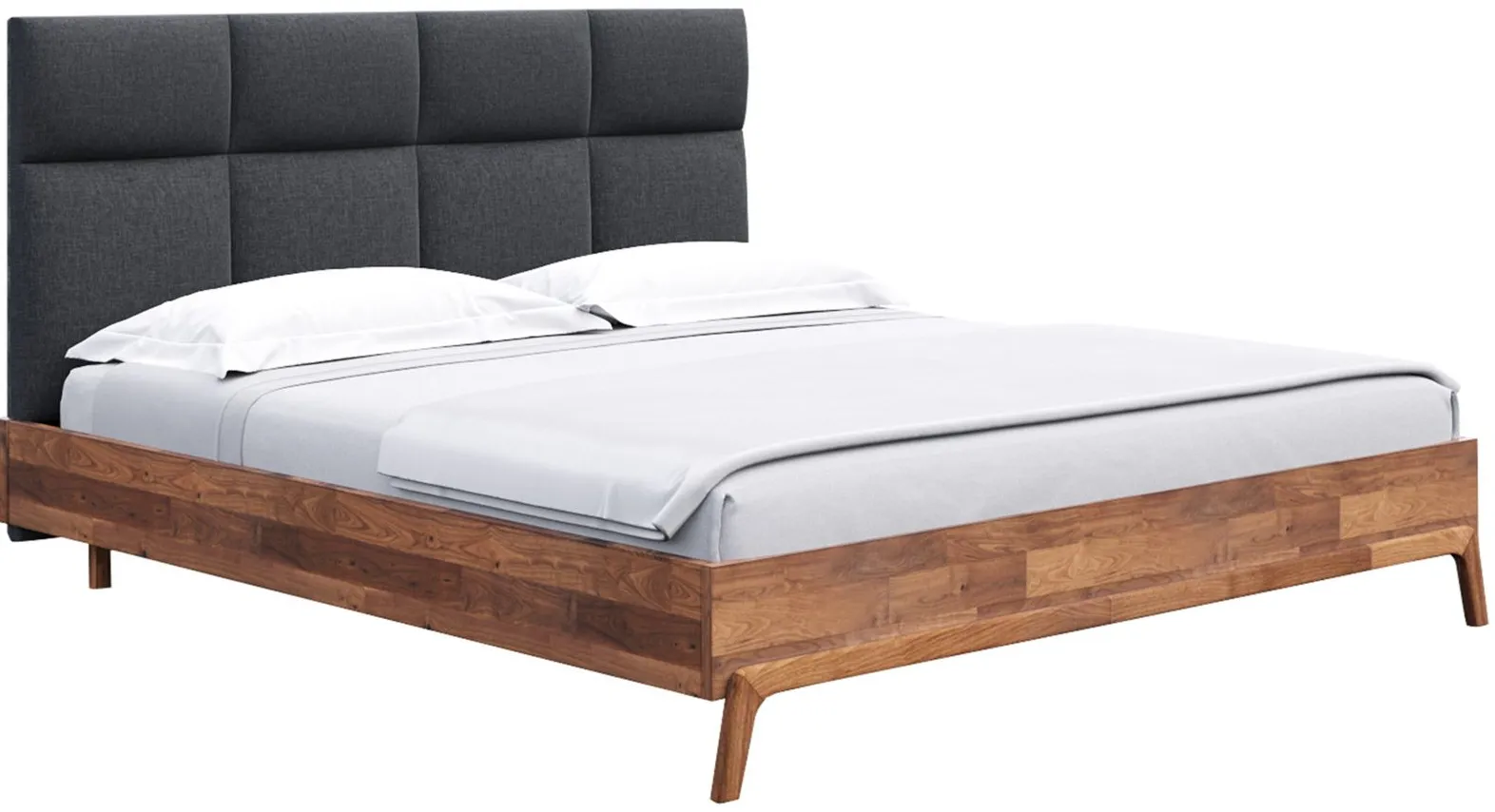 Remix Upholstered Bed in Grey, Brown by LH Imports Ltd