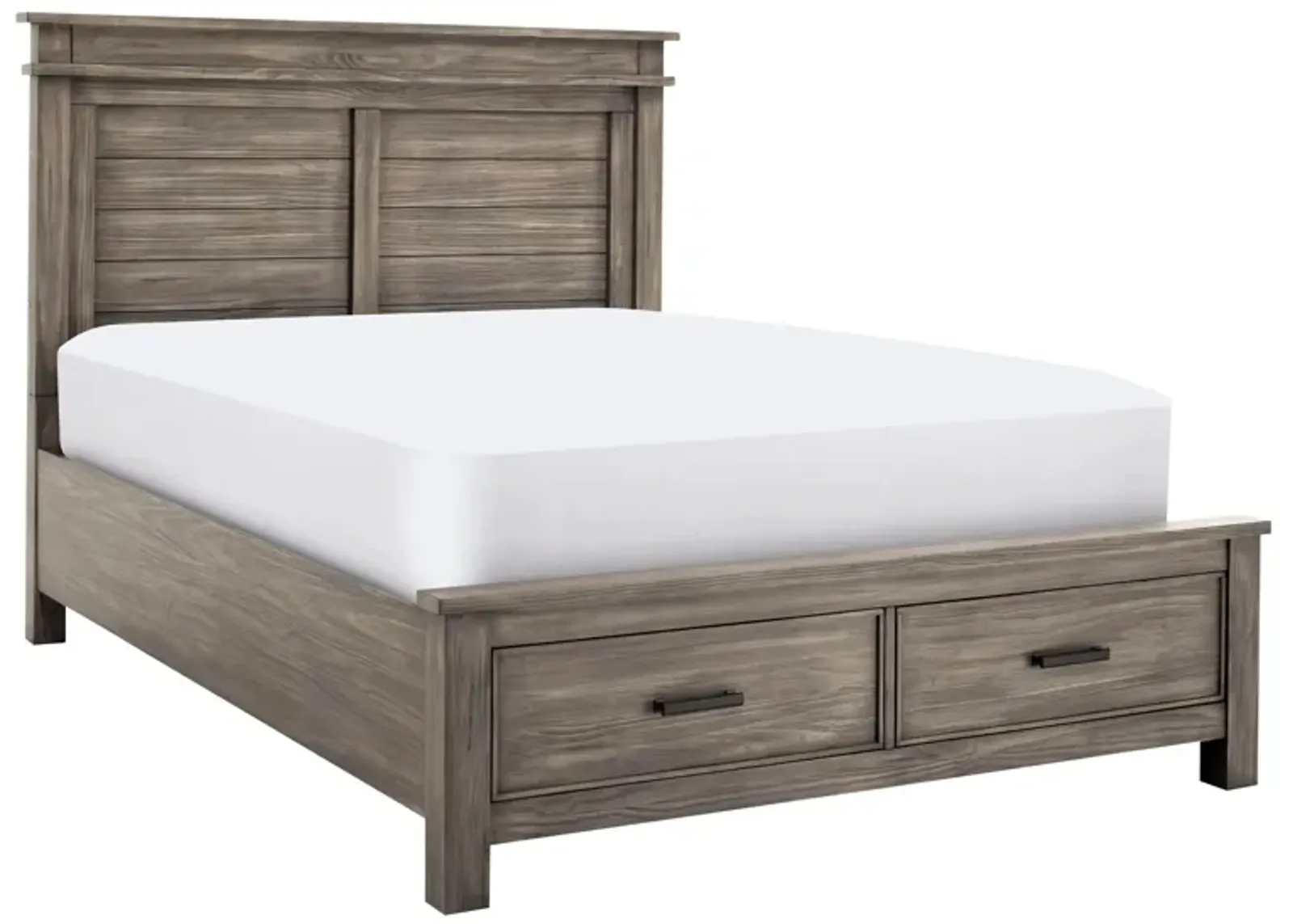 Hempstead Platform Storage Bed in Gray by A-America