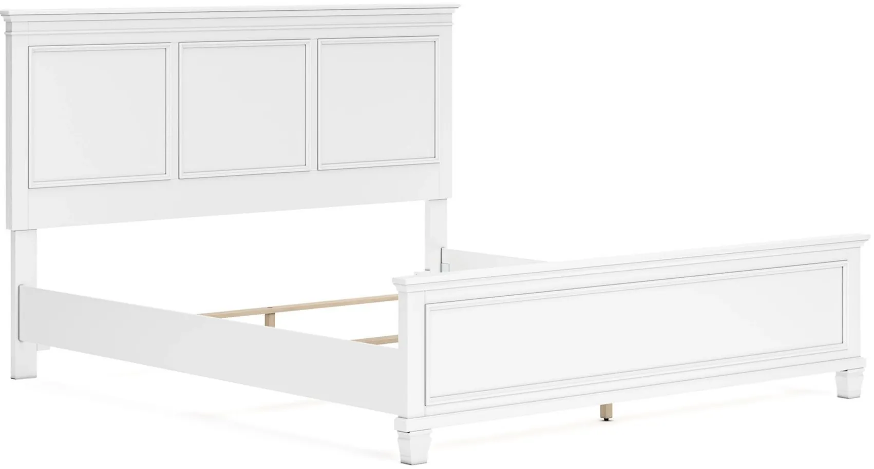 Fortman Panel Bed in White by Ashley Furniture