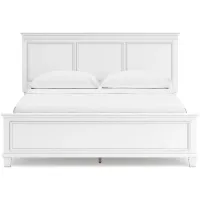 Fortman Panel Bed in White by Ashley Furniture