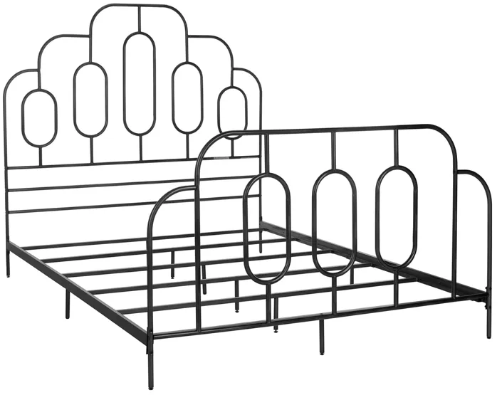 Paloma Metal Bed in Black by Safavieh