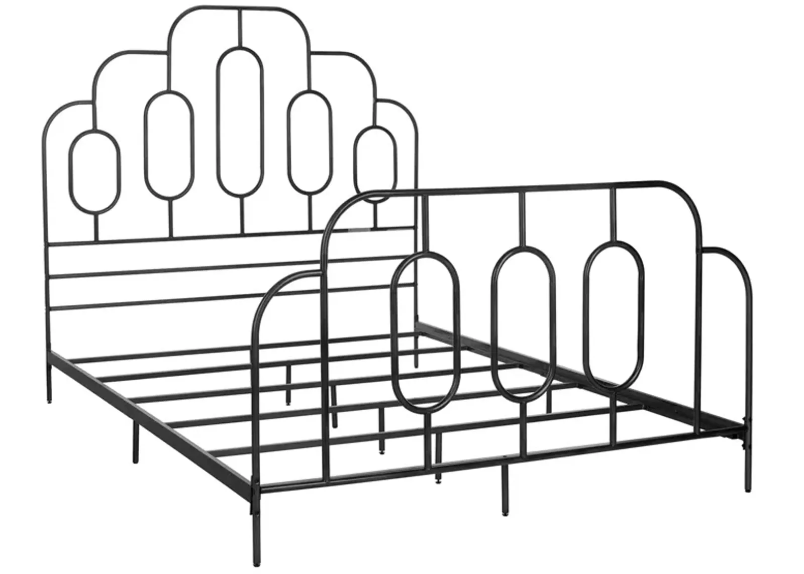 Paloma Metal Bed in Black by Safavieh